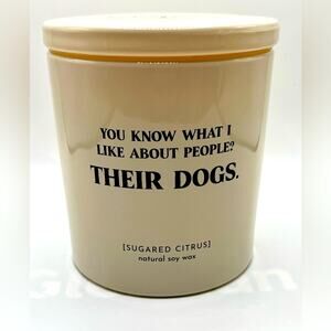 NWT Le Chandelle soy wax candle with cute dog saying